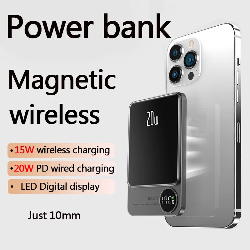MagCharge Pro™ – 10000mAh Magnetic Power Bank with Fast Charging